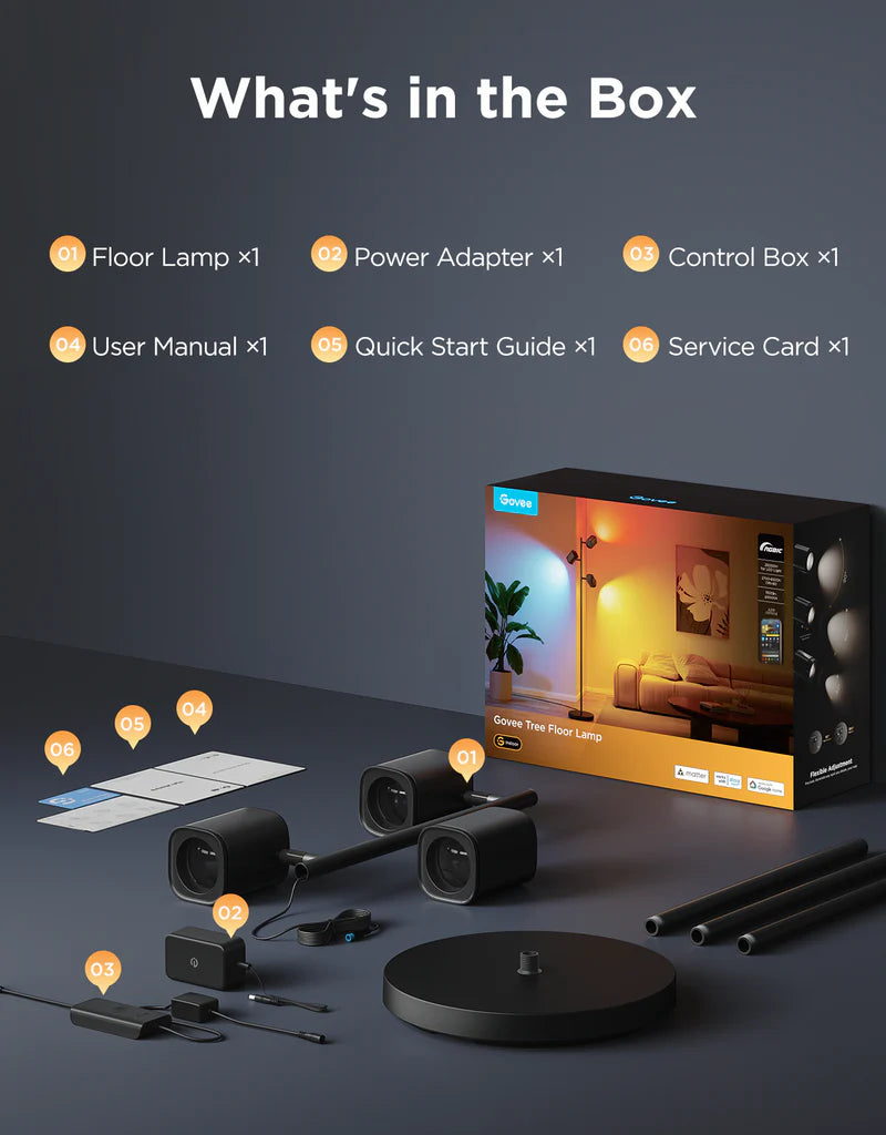 Lámpara de pie Govee Tree [Clase energética G]