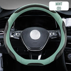 Car Steering Wheel Covers Universal Fit, Silaz Breathable Anti Slip Leather