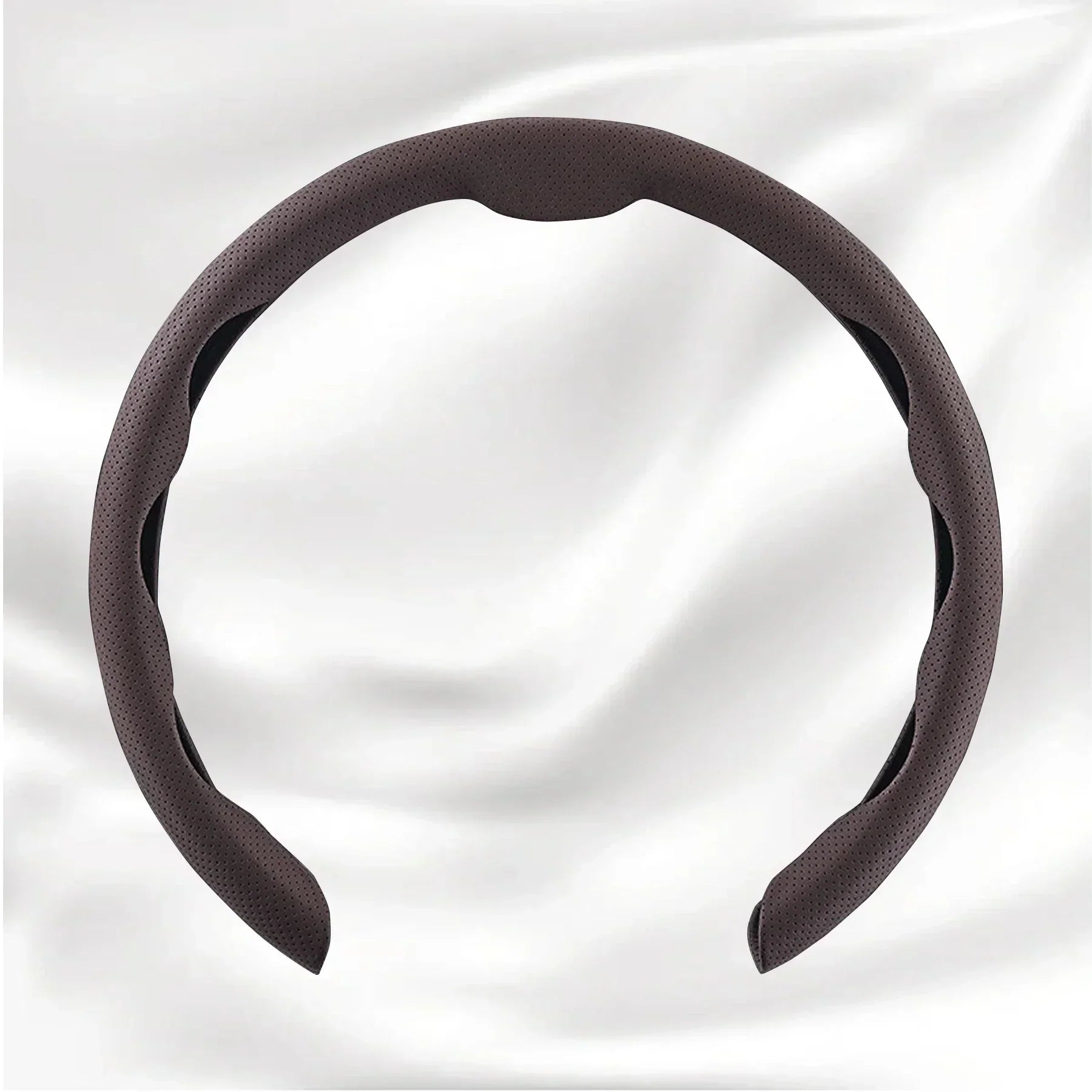 Nexi Customized Car Logo Breathable Ultra-thin 5D Leather & Carbon Car Steering Wheel Cover Universal Fit