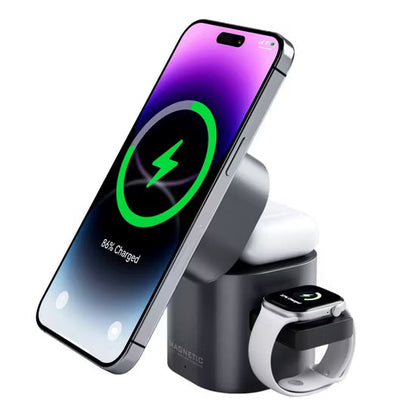Ultimate 3-in-1 Phone Holder with 15W Fast Wireless Charging