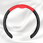 Nexi Customized Car Logo Breathable Ultra-thin 5D Leather & Carbon Car Steering Wheel Cover Universal Fit