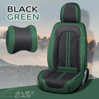 Zetas Car Seat Cushion Full Set Universal Waterproof Breathable Vehicle Leather Cover for Cars, SUV, Pick-up Truck