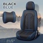 Zetas Car Seat Cushion Full Set Universal Waterproof Breathable Vehicle Leather Cover for Cars, SUV, Pick-up Truck