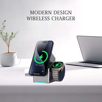 📱QI2 3-in-1 Magnetic Pop-up Wireless Charger — Get ready to say goodbye to a cluttered desktop!💼🌟