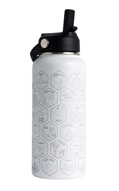 Lets Wander™ World Explorer Water Bottle + Sticker Set